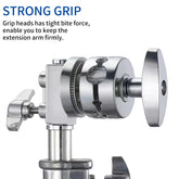 C Stand Boom Arm – 2.5" Grip Head & Swivel Adapter for Light Stand